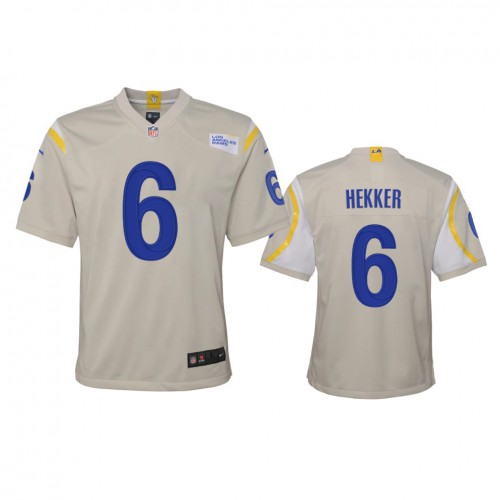 Los Angeles Los Angeles Rams #6 Johnny Hekker Youth Game Jersey - Bone Youth