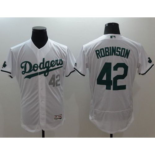 Los Angeles Dodgers #42 Jackie Robinson White Celtic Flexbase Authentic Collection Stitched Jersey Men's