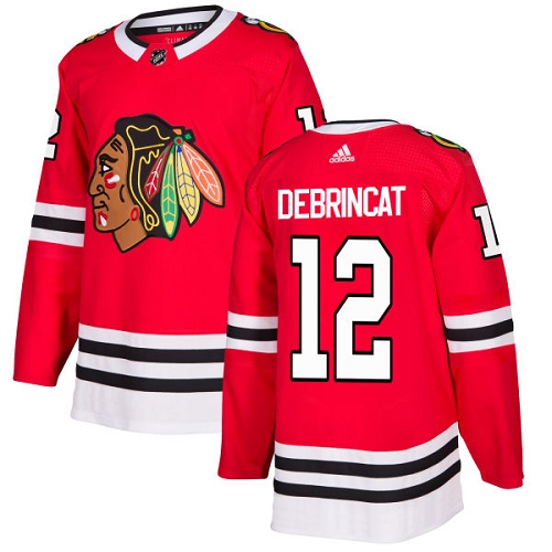 Adidas Chicago Blackhawks #12 Alex DeBrincat Red Home Authentic Stitched Youth Jersey Youth