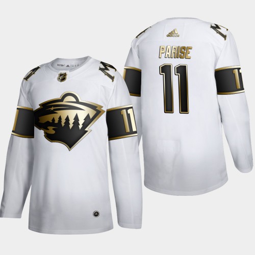 Minnesota Minnesota Wild #11 Zach Parise Men's Adidas White Golden Edition Limited Stitched Jersey Men's