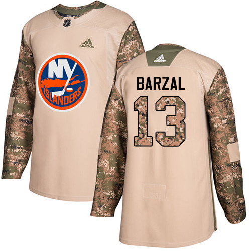 Adidas New York Islanders #13 Mathew Barzal Camo Authentic 2017 Veterans Day Stitched Youth Jersey Youth