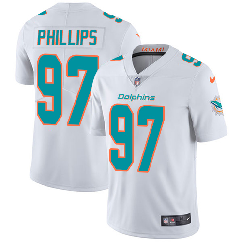 Miami Dolphins #97 Jordan Phillips White Youth Stitched Vapor Untouchable Limited Jersey Youth