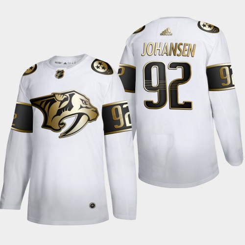 Nashville Nashville Predators #92 Ryan Johansen Men's Adidas White Golden Edition Limited Stitched Jersey Men's