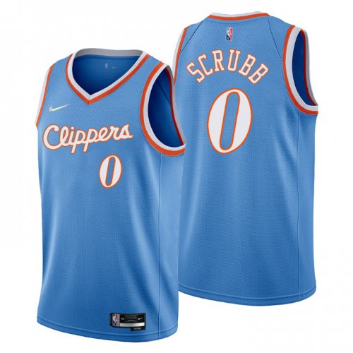 Los Angeles Los Angeles Clippers #0 Jay Scrubb Mens Blue 2021/22 Swingman Jersey - City Edition Mens