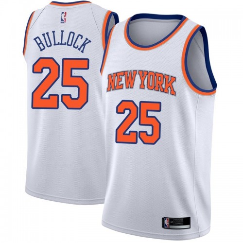 New York Knicks #25 Reggie Bullock White Youth Swingman Association Edition Jersey Youth
