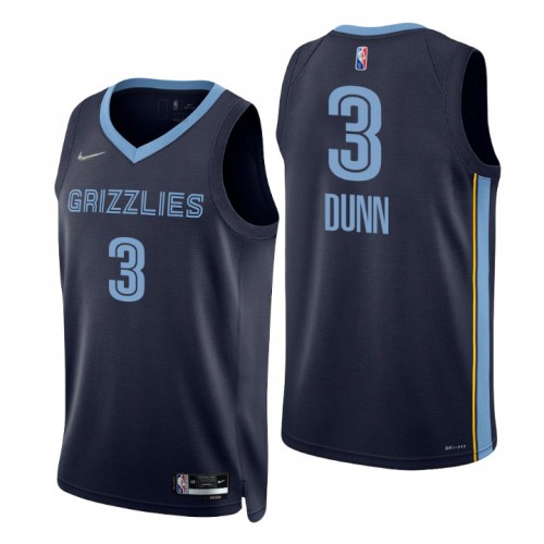 Memphis Grizzlies #3 Kris Dunn Navy Mens 2021-22 75th Anniversary Diamond Swingman Jersey - Icon Edition Mens