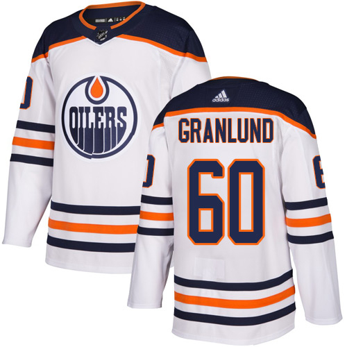 Adidas Edmonton Oilers #60 Markus Granlund White Road Authentic Stitched Jersey Men's