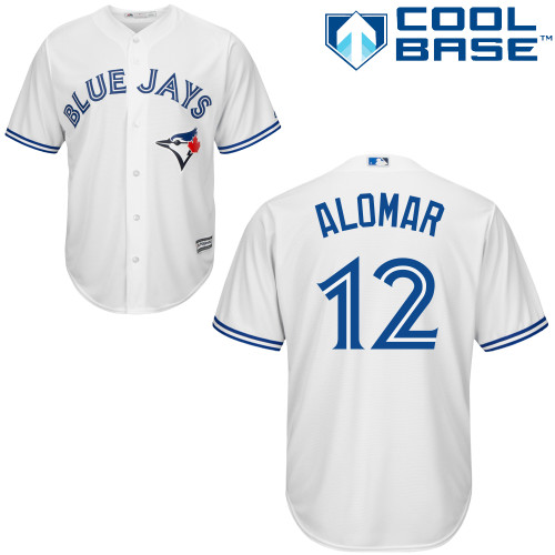 Toronto Blue Jays #12 Roberto Alomar White Cool Base Stitched Youth Jersey Youth
