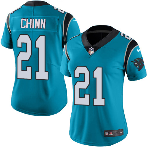 Panthers #21 Jeremy Chinn Blue Alternate Women's Stitched Vapor Untouchable Limited Jersey