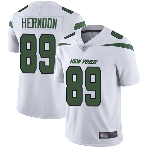 New York Jets #89 Chris Herndon White Men's Stitched Vapor Untouchable Limited Jersey Men's