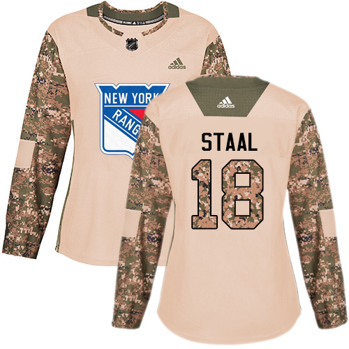 Adidas New York Rangers #18 Marc Staal Camo Authentic 2017 Veterans Day Women's Stitched Jersey Womens
