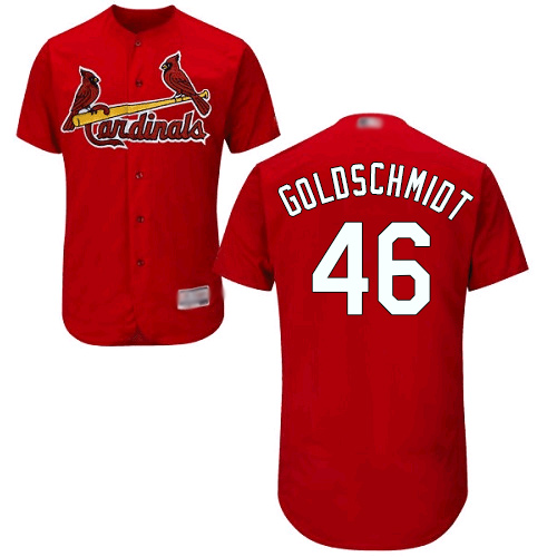 St.Louis Cardinals #46 Paul Goldschmidt Red Flexbase Authentic Collection Stitched Jersey Men's