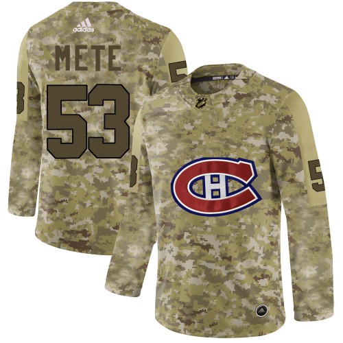 Adidas Montreal Canadiens #53 Victor Mete Camo Authentic Stitched Jersey Men's