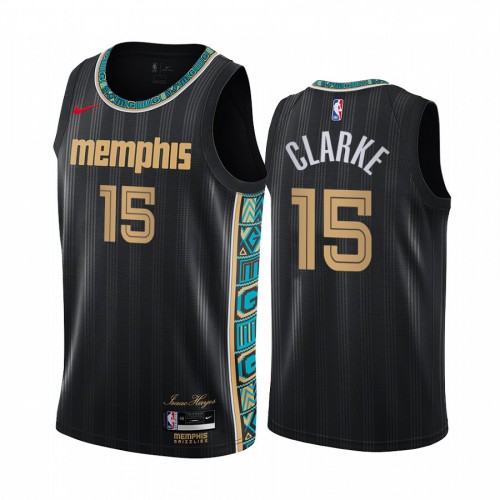 Memphis Grizzlies #15 Brandon Clarke Black Swingman 2020-21 City Edition Jersey Mens