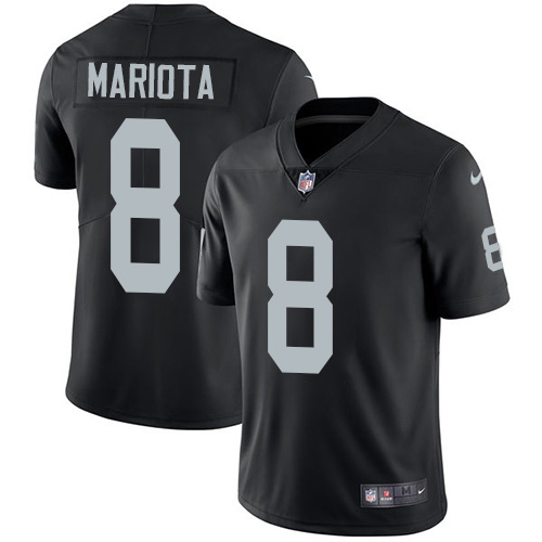 Las Vegas Raiders #8 Marcus Mariota Black Team Color Youth Stitched Vapor Untouchable Limited Jersey Youth