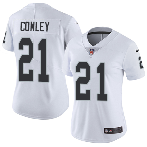 Las Vegas Raiders #21 Gareon Conley White Women's Stitched Vapor Untouchable Limited Jersey Womens