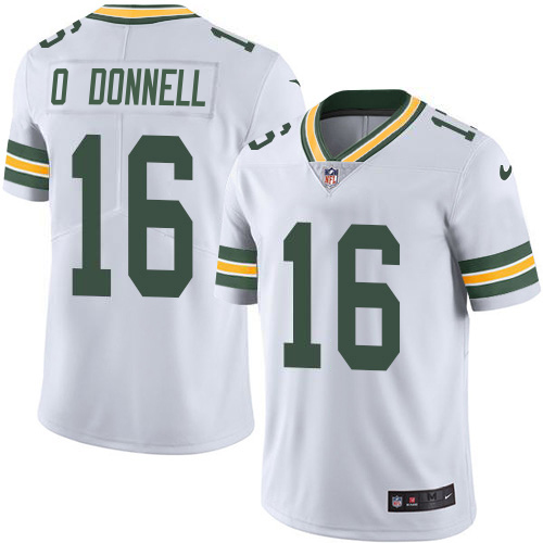 Packers #16 Pat O'Donnell White Youth Stitched Vapor Untouchable Limited Jersey