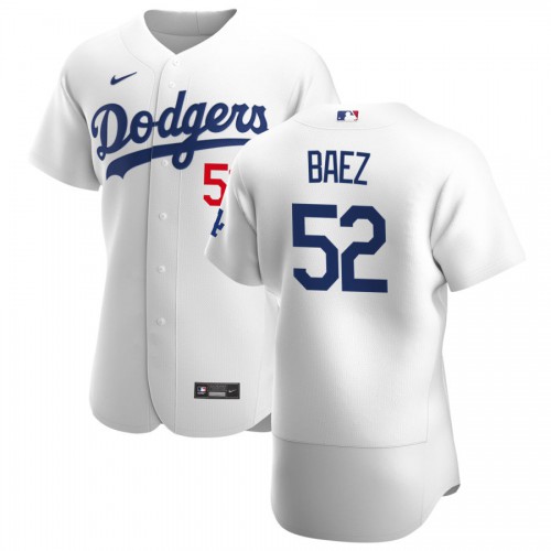 Los Angeles Los Angeles Dodgers #52 Pedro Baez Men's White Home 2020 Authentic Player Jersey Men's