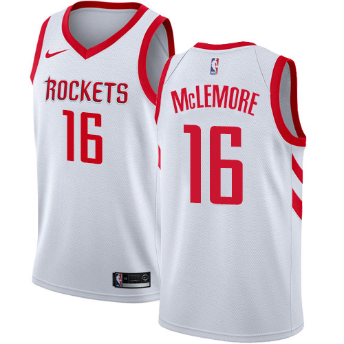 Houston Rockets #16 Ben McLemore White Swingman Association Edition Jersey Mens