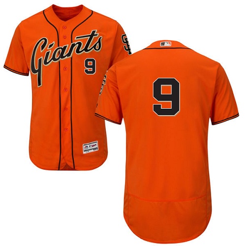 San Francisco Giants #9 Brandon Belt Orange Flexbase Authentic Collection Stitched Jersey Men's