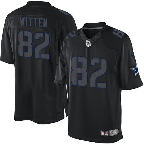 Dallas Cowboys #82 Jason Witten Black Men's Stitched Impact Limited Jersey Men's