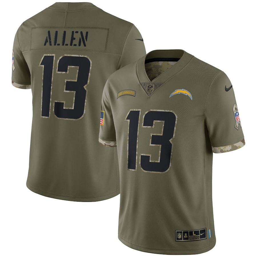 Los Angeles Chargers #13 Keenan Allen Men's 2022 Salute To Service Limited Jersey - Olive