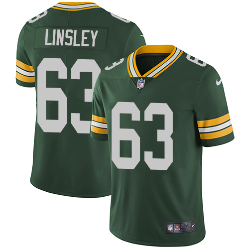 Green Bay Packers #63 Corey Linsley Green Team Color Men's Stitched Vapor Untouchable Limited Jersey Men's