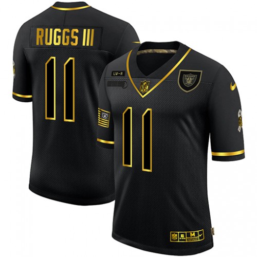Las Vegas Las Vegas Raiders #11 Henry Ruggs III Men's 2020 Salute To Service Golden Limited Jersey Black Men's