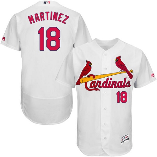 St.Louis Cardinals #18 Carlos Martinez White Flexbase Authentic Collection Stitched Jersey Men's