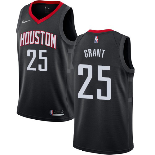 Houston Rockets #25 Jerian Grant Black Youth Swingman Statement Edition Jersey Youth
