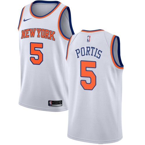 New York Knicks #5 Bobby Portis White Swingman Association Edition Jersey Mens