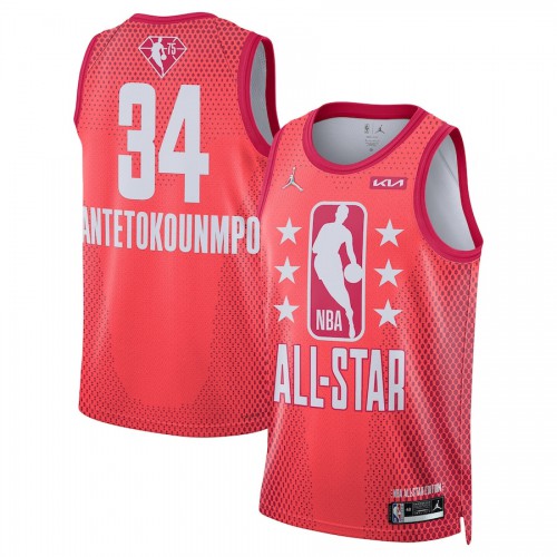 Milwaukee Bucks #34 Giannis Antetokounmpo Jordan Brand 2022 All-Star Game Swingman Jersey - Maroon Mens