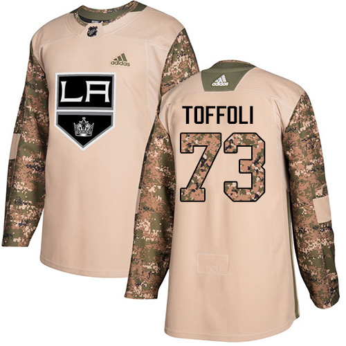 Adidas Los Angeles Kings #73 Tyler Toffoli Camo Authentic 2017 Veterans Day Stitched Youth Jersey Youth