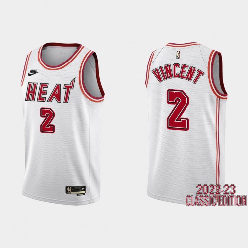Miami Miami Heat #2 Gabe Vincent White Mens 2022-23 Classic Edition Jersey Mens