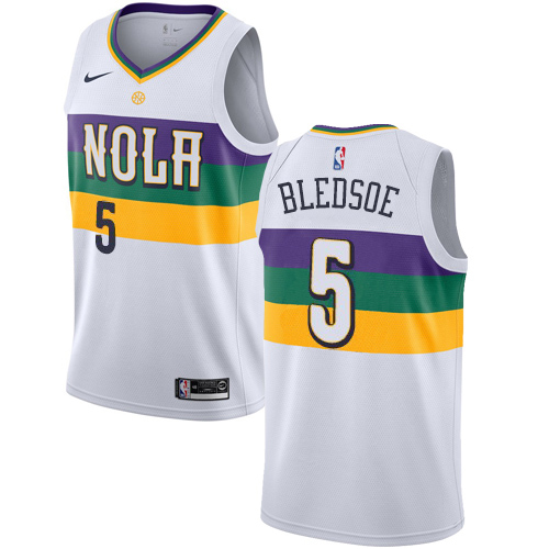 New Orleans Pelicans #5 Eric Bledsoe White Swingman City Edition 2018/19 Jersey Mens