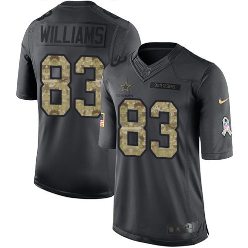 Dallas Cowboys #83 Terrance Williams Black Men's Stitched Limited 2016 Salute To Service Jersey Men's