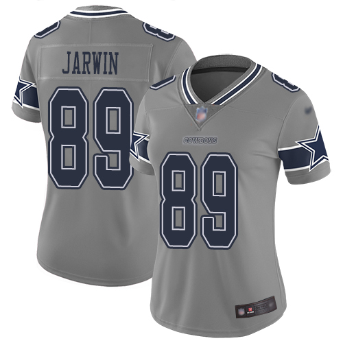 Dallas Cowboys #89 Blake Jarwin Gray Women's Stitched Limited Inverted Legend Jersey Womens