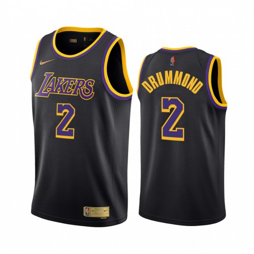 Los Angeles Los Angeles Lakers #2 Andre Drummond Black Womens Swingman 2020-21 Earned Edition Jersey Womens