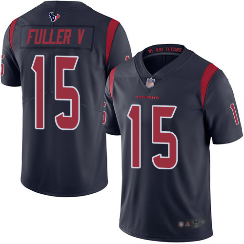 Houston Texans #15 Will Fuller V Navy Blue Youth Stitched Limited Rush Jersey Youth