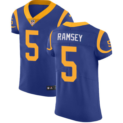 Rams #5 Jalen Ramsey Royal Blue Alternate Men's Stitched Vapor Untouchable Elite Jersey