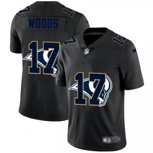 Los Angeles Los Angeles Rams #17 Robert Woods Men's Team Logo Dual Overlap Limited Jersey Black Men's