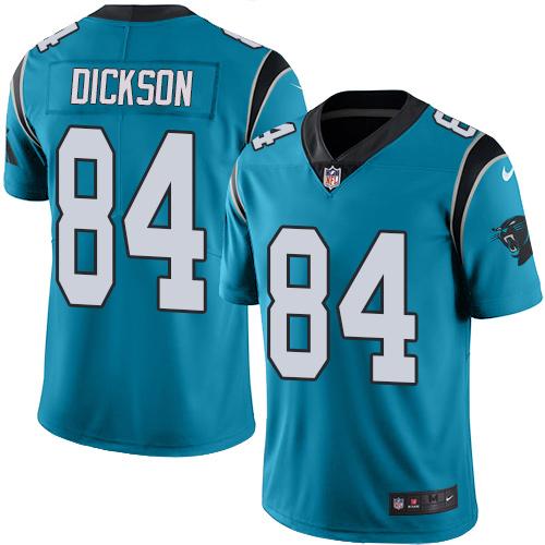 Carolina Panthers #84 Ed Dickson Blue Men's Stitched Limited Rush Jersey Men's