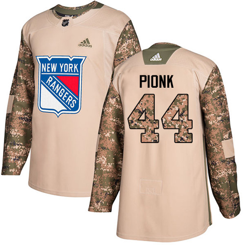 Adidas New York Rangers #44 Neal Pionk Camo Authentic 2017 Veterans Day Stitched Jersey Men's