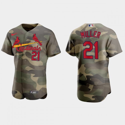 St.Louis St.Louis Cardinals #21 Andrew Miller Men's 2021 Armed Forces Day Authentic Jersey -Camo Men's
