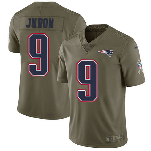 Patriots #9 Matt Judon Olive Men's Stitched Limited 2017 Salute To Service Jersey