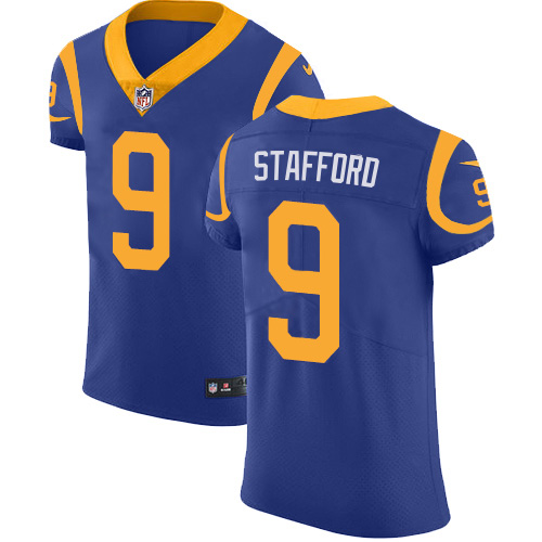 Los Angeles Rams #9 Matthew Stafford Royal Blue Alternate Men's Stitched Vapor Untouchable Elite Jersey