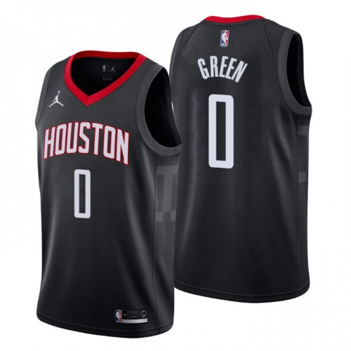 Houston Houston Rockets #0 Jalen Green Black Swingman Statement Edition Jersey Mens