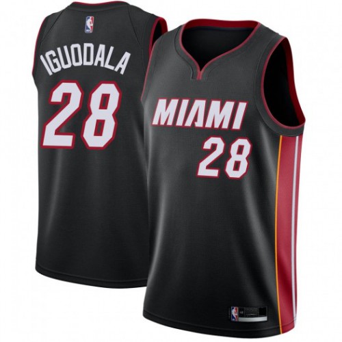 Miami Heat #28 Andre Iguodala Black Swingman Icon Edition Jersey Mens
