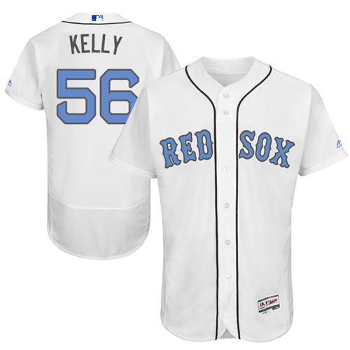Boston Red Sox #56 Joe Kelly White Flexbase Authentic Collection Father's Day Stitched Jersey Men's