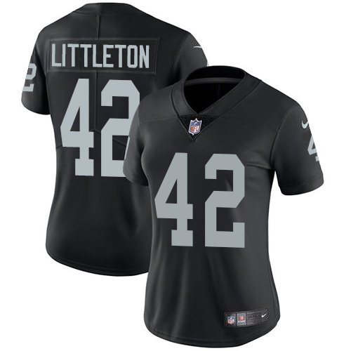 Las Vegas Raiders #42 Cory Littleton Black Team Color Women's Stitched Vapor Untouchable Limited Jersey Womens
